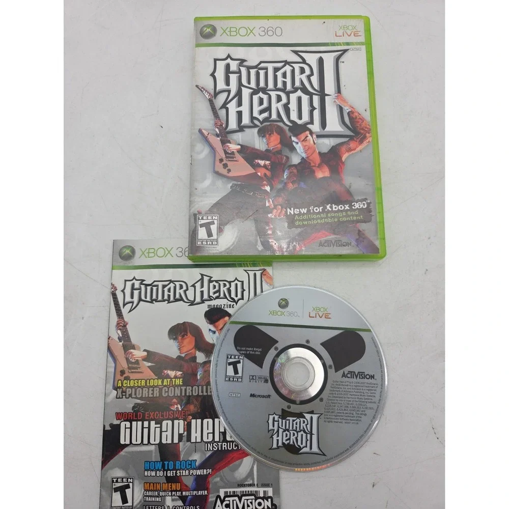 Guitar Hero 2 Microsoft Xbox 360 Complete CIB Tested - VERY GOOD